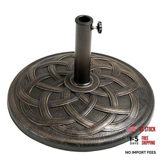 42 lb Heavy Duty Round Base Stand Weight for Outdoor Patio Market 42lb Bronze gallery