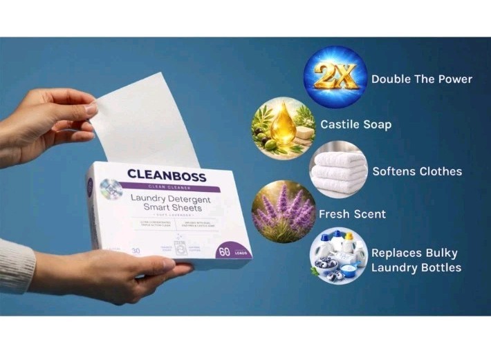 Clean Boss 2pk Powerful Laundry Smart Sheets: Up to 120 Loads-Coconut gallery