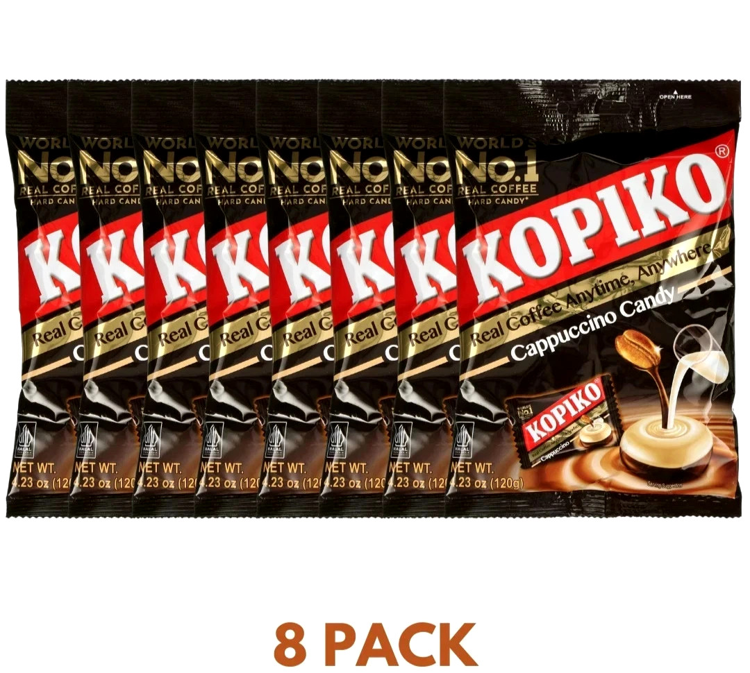 Kopiko Coffee & Cappuccino Candy Variety Pack Hard Coffee Candy (Pack of 8) gallery