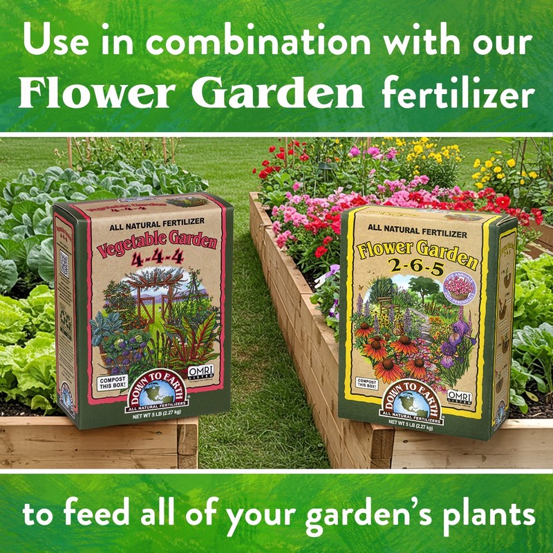 Down to Earth (#DTE01254) Vegetable Garden Fertilizer 4-4-4 25# bag gallery