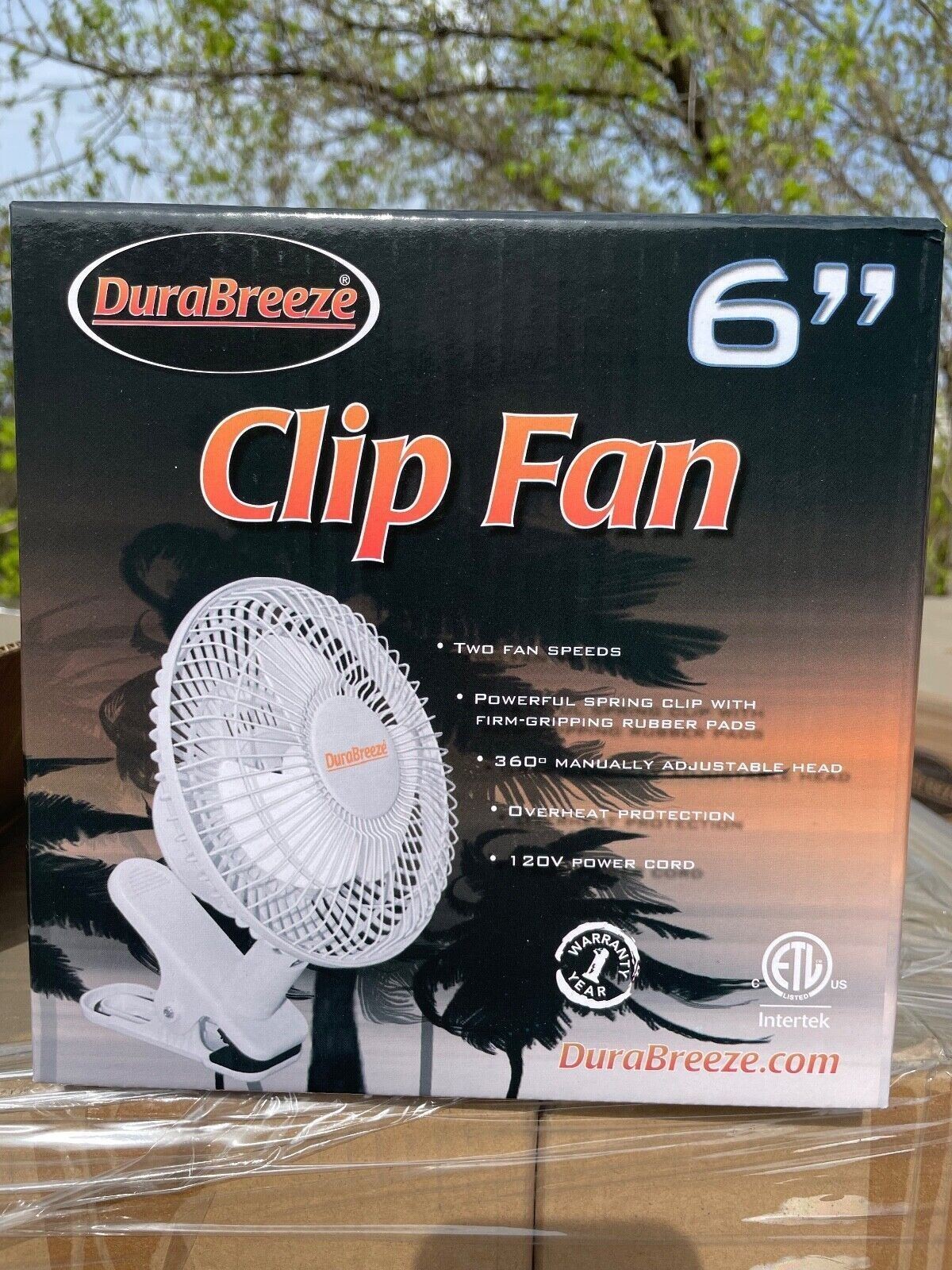 New 6-Inch Clip Fan 2-Speed Fan Manually Adjustable 360° by Durabreeze gallery