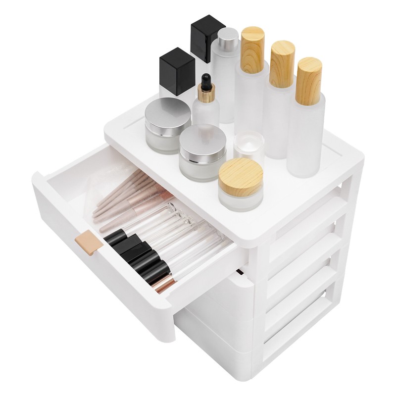 Tabletop Mount Storage Box Desk Organizer With Drawer 26*20.2*29cm For Office gallery