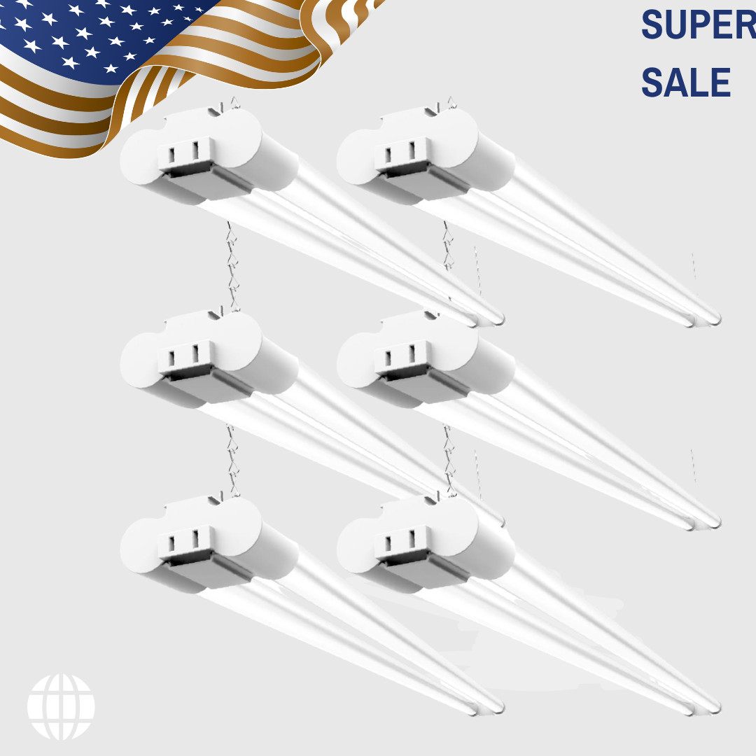 NEW Sunco 6 Pack LED Shop Lights 4FT Garage Lighting 4500 LM 40W 6000K White gallery