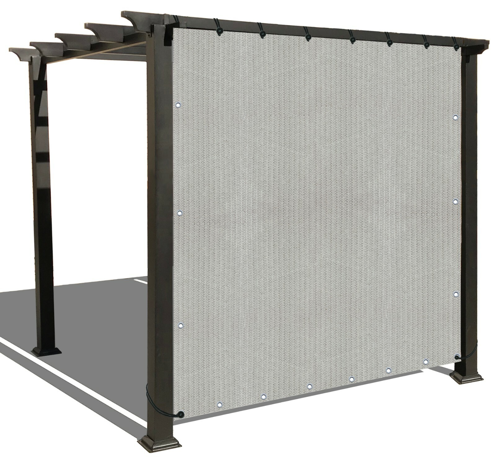 Patio Shade Privacy Panel w/ Grommets 4S Pergola Cover Mesh 90% UV Block Smoke gallery