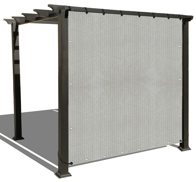 Patio Shade Privacy Panel w/ Grommets 4S Pergola Cover Mesh 90% UV Block Smoke gallery