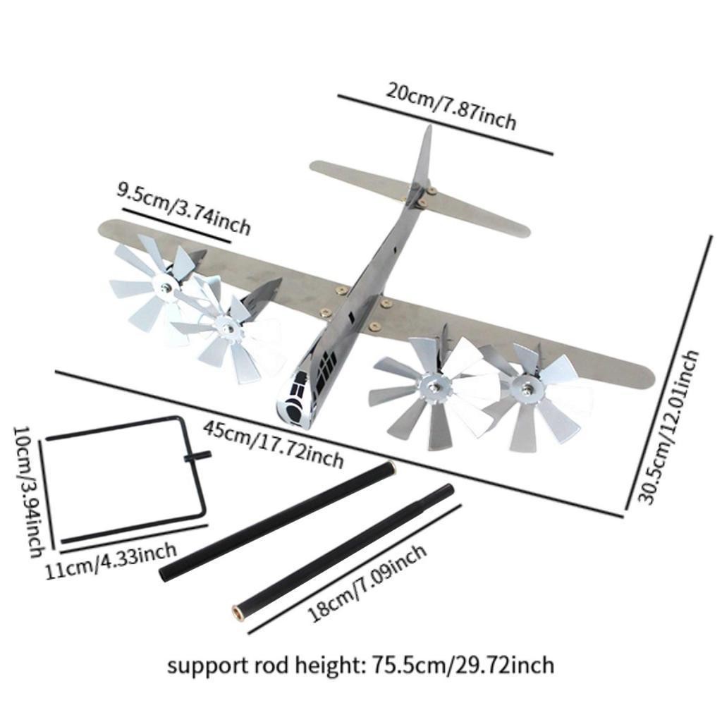 Wind Spinner - Metal Aircraft Windmill for Outdoor Yard Decor gallery