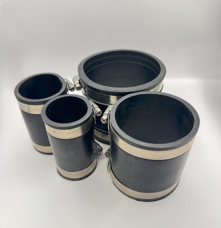 Flexible Rubber Coupling with Stainless SteelClamps|PVC Cast Iron Pipe Connector gallery