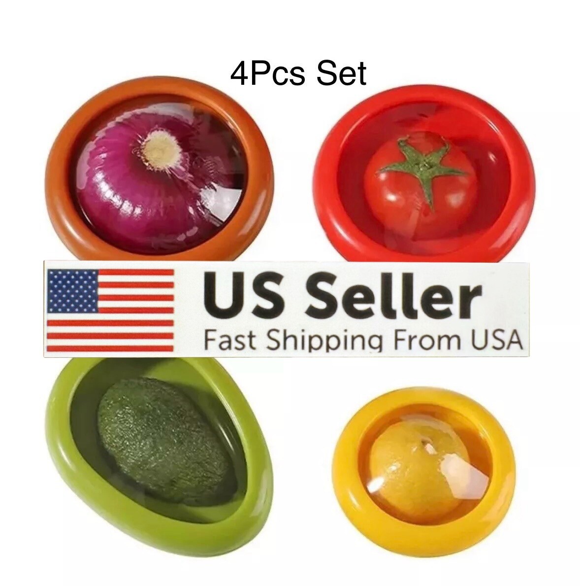 4Pcs Fruit And Vegetable Food Fresh-Keeping Box,Avocado Keeper Onion Storager gallery