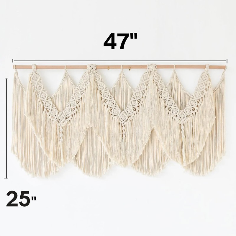 IOWER Macrame Wall Hanging Wedding Hanger Macrame Wall Decor Dorm Craftsmanship gallery