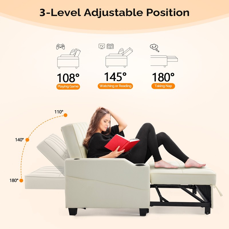 Sleeper Chair Bed Pull Out Chair Beds Convertible Chair Bed with USB Charging gallery