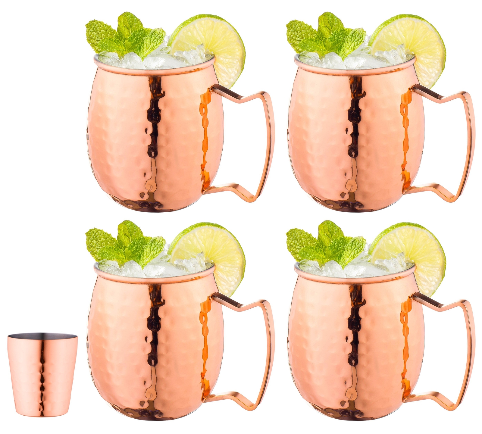 "Authentic Moscow Mule Copper Mugs Set | Classic Drinkware for Refreshing Bevera gallery