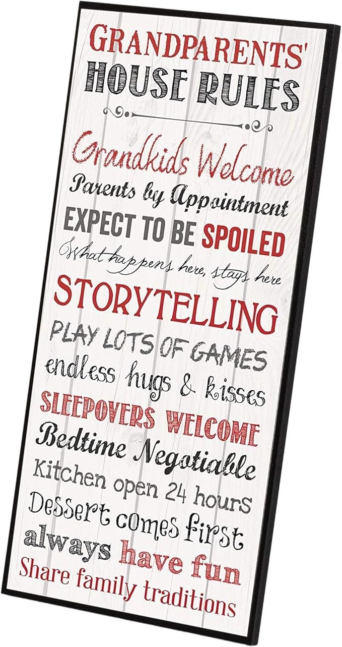 Grandparents House Rules Mounted Print Wooden Family Wall Art Sign 12x6 Inch gallery