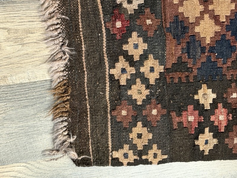 Rug 2 x 3 Rectangular area/ Browns Handmade in Mexico 100% wool. gallery