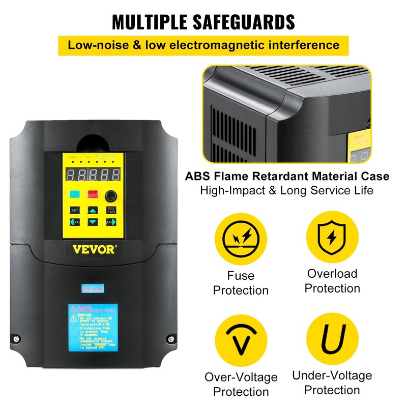 [New]Variable Frequency Drive,AC 220V Input 4KW Variable Frequency CNC Drive Inv gallery