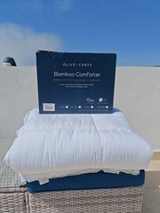 OliveCrate Soft Bamboo Comforter – Hypoallergenic, Cooling, All Season [KING]