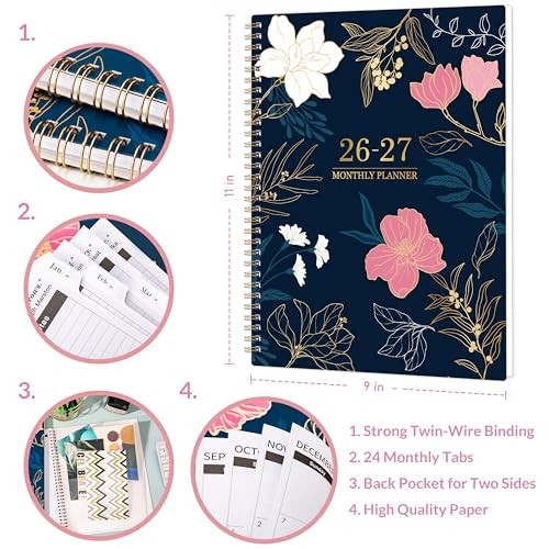 /Calendar - Jan. 2026 - Dec. 2027, 9" x 11", Calendar 2026-2027 Monthly Planner gallery