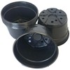 8" Round PLASTIC MUM POTS - SET OF 100 - {8" x 5"} flower nursery pan gallery