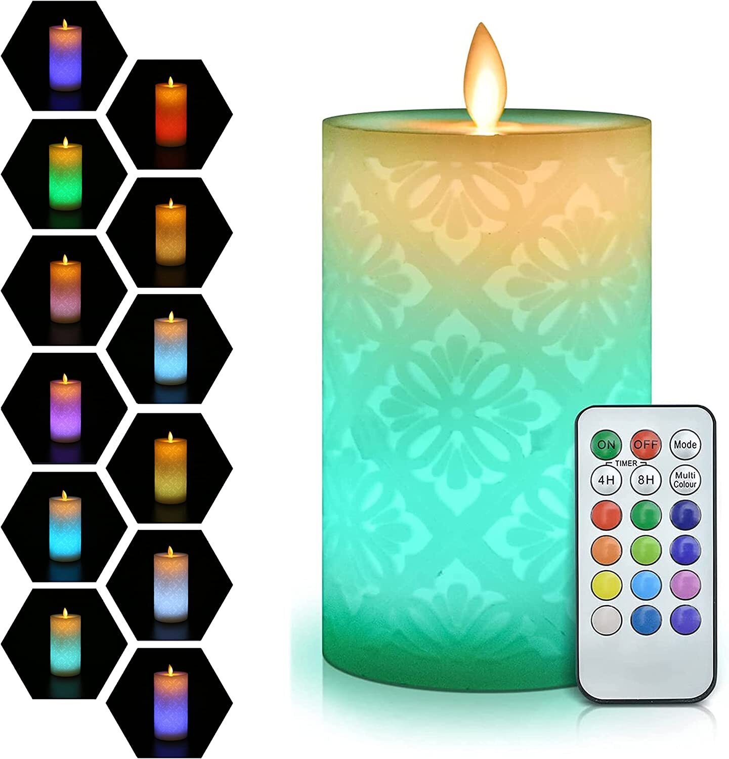 1PC LED Flameless Candles Flickering Candles with Remote Timers Christmas Decor gallery