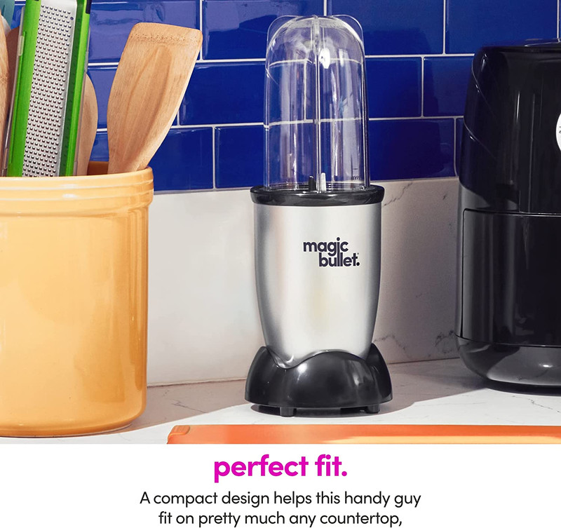 Compact Silver Blender Set with 11 Essential Accessories gallery