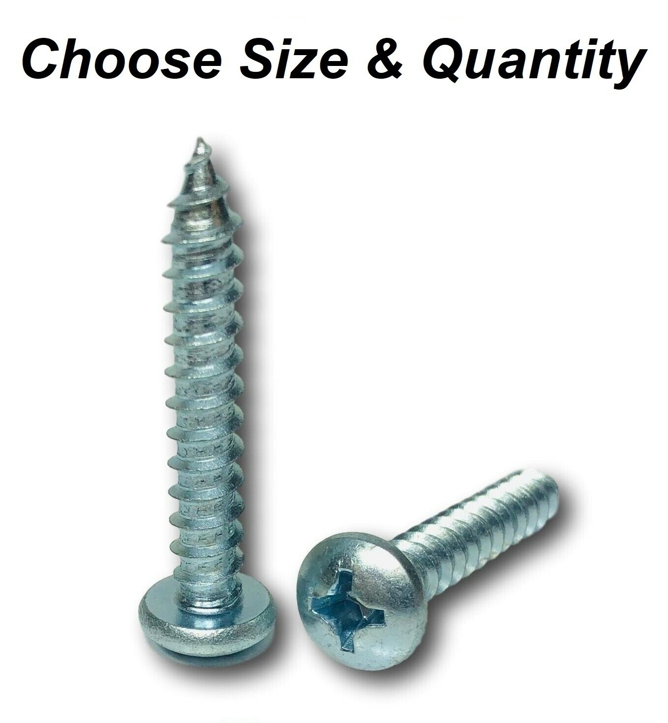 Phillips Pan Head Zinc Coated Sheet Metal/Wood Screws All Lengths & Diameters gallery