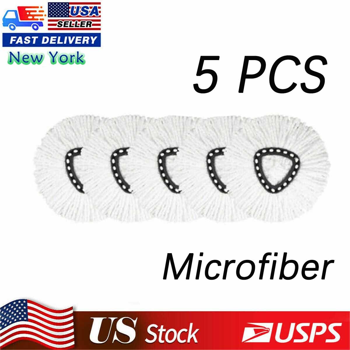 5 pcs Replacement Microfiber Mop Head Easy Clean Wring Refill For O-Cedar USA gallery