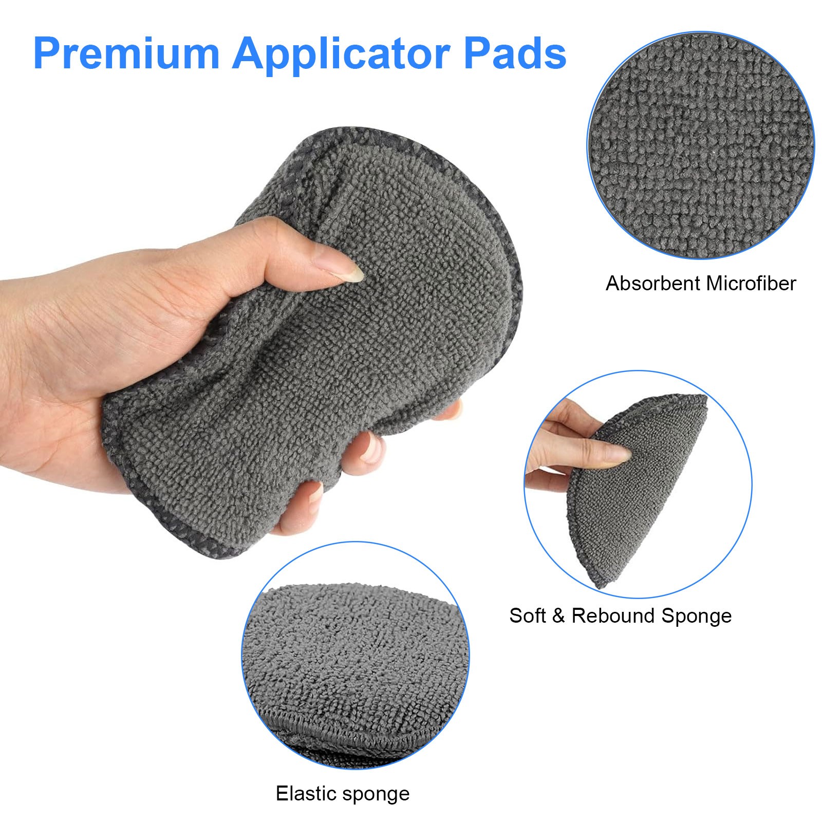 11 PCS Reusable Car Cleaning Tool Kit for Auto Detailing Microfiber Applicator gallery