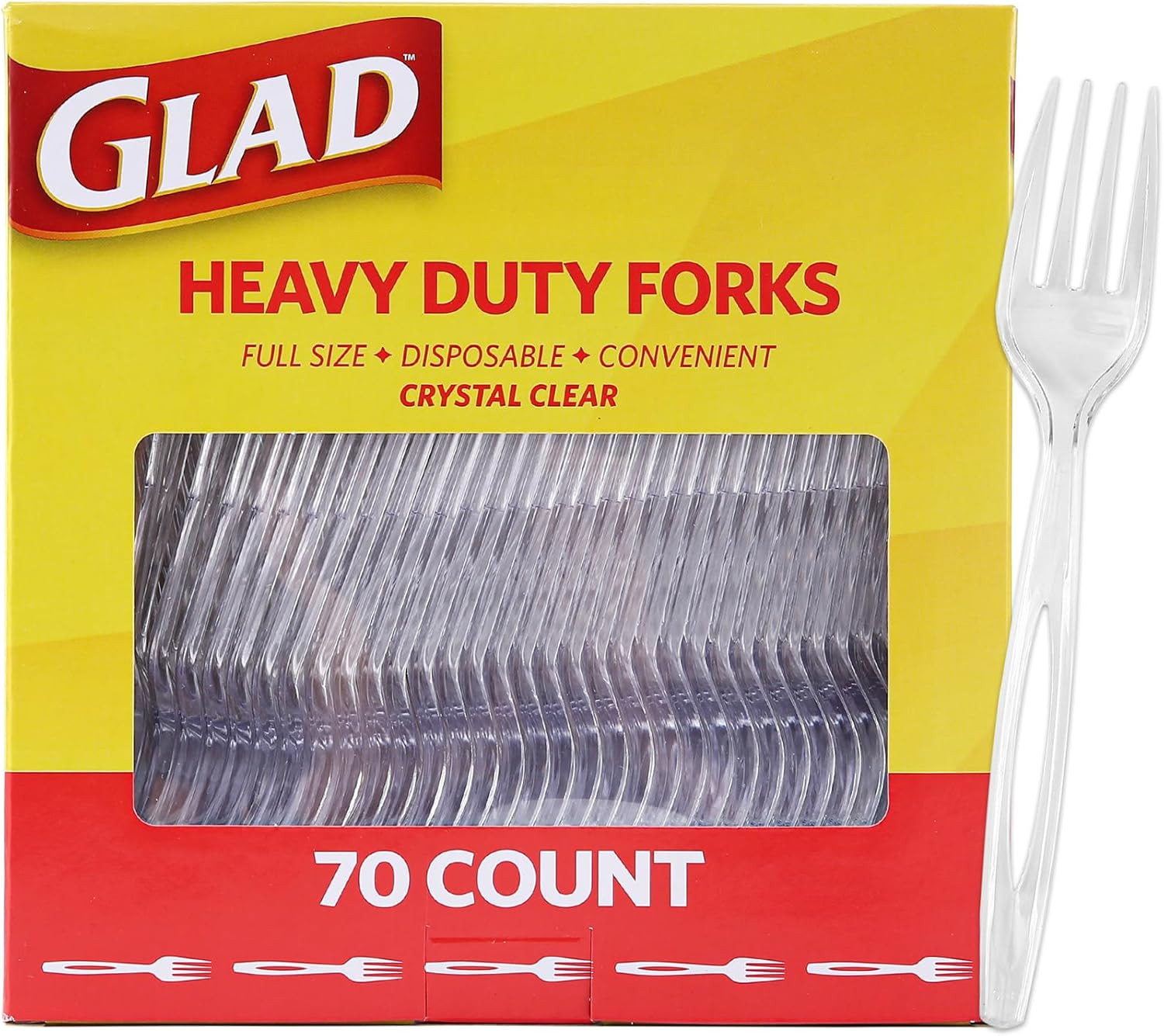 Clear Plastic Forks Heavy Duty Disposable Cutlery Set Standard Size Clear gallery