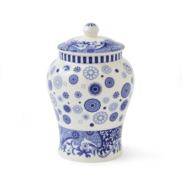 Spode Blue Italian Brocato Porcelain Ginger Jar -5 Inch gallery