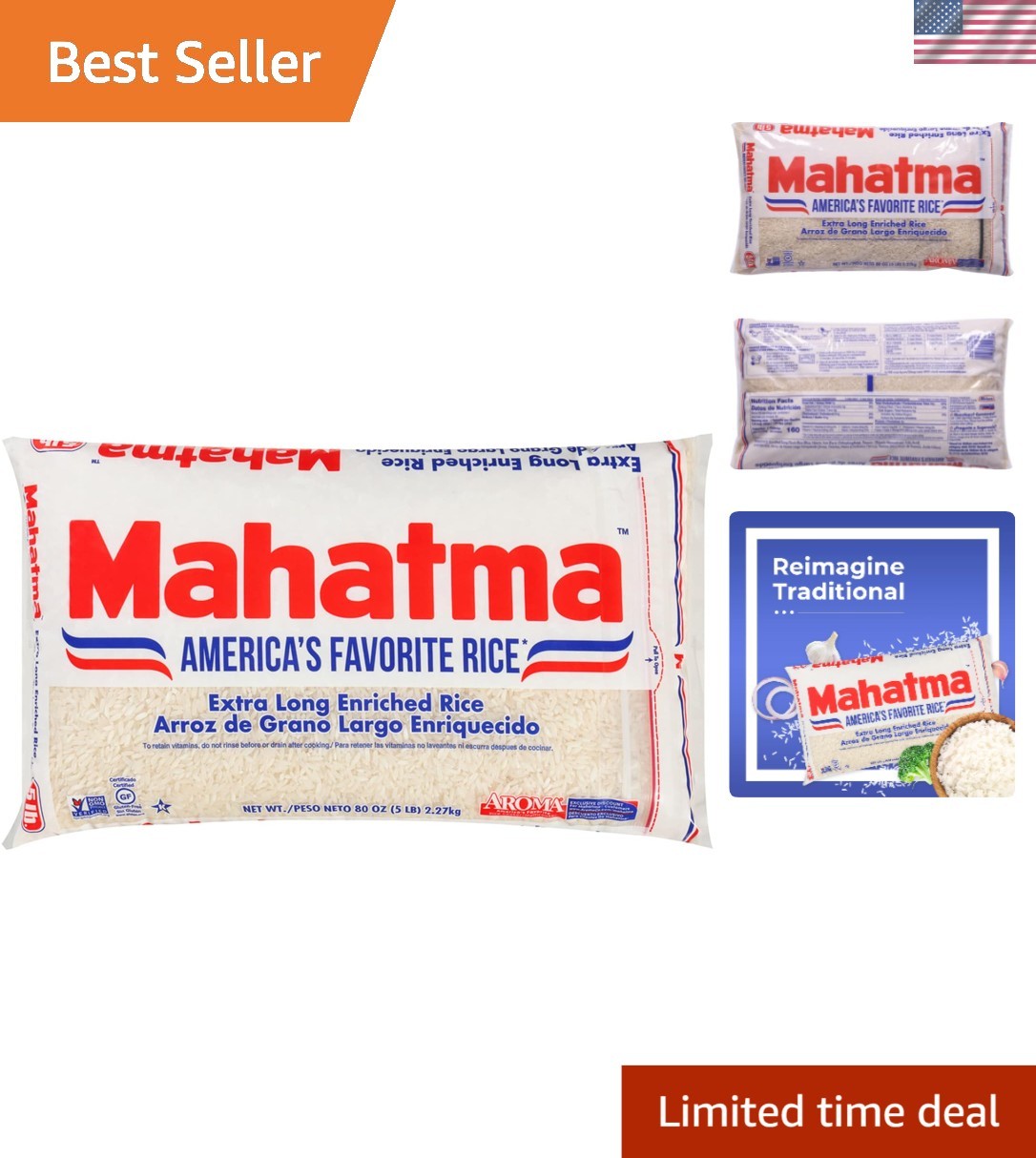 Versatile Extra-Long Grain Rice 5 lbs - Gluten-Free, Non-GMO, Family-friendly gallery