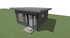 ADU/ TINY HOUSE PLANS 256 SQ.FT. INCLUDES CRAWL SPACE, SLAB AND PIER FOUNDATION