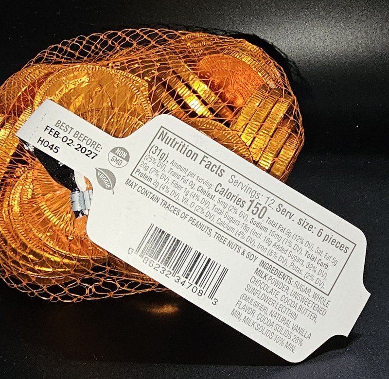 Fort Knox Half Dollar Chocolate Coins-72 count-New In Mesh Bag -From Netherlands gallery
