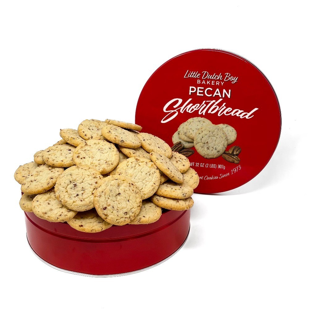Pecan Shortbread Cookies Gourmet Baked Treats Tin 32 oz Approximately 60 Count gallery