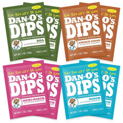 Dan-O’S Dips Variety Pack (8 Pack) – Ranch, Mexi-Ranch, French Onion & Dill Dip