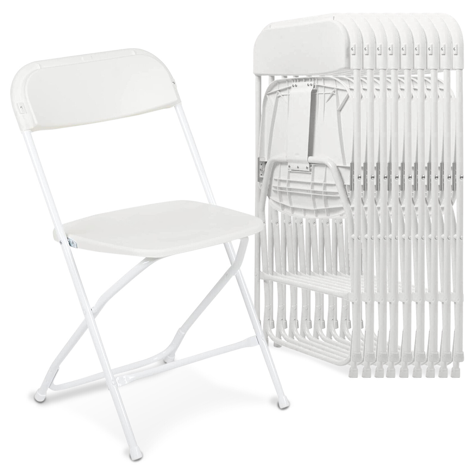 (10 Pack) Plastic Folding Stackable Chairs Seat -Office Home Event Wedding Party gallery