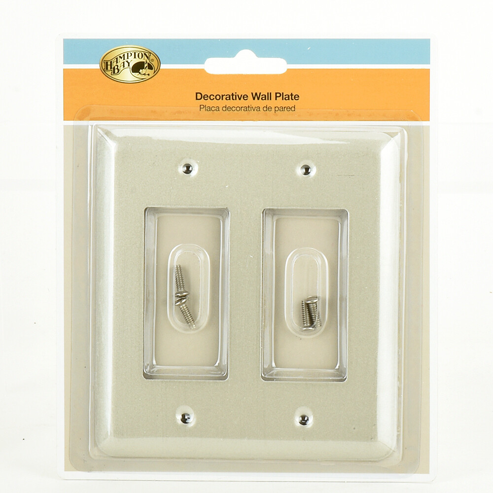 Double 2 Rocker Gang Outlet Switch Wall Plate Cover Decorative Nickel Steel Lot gallery