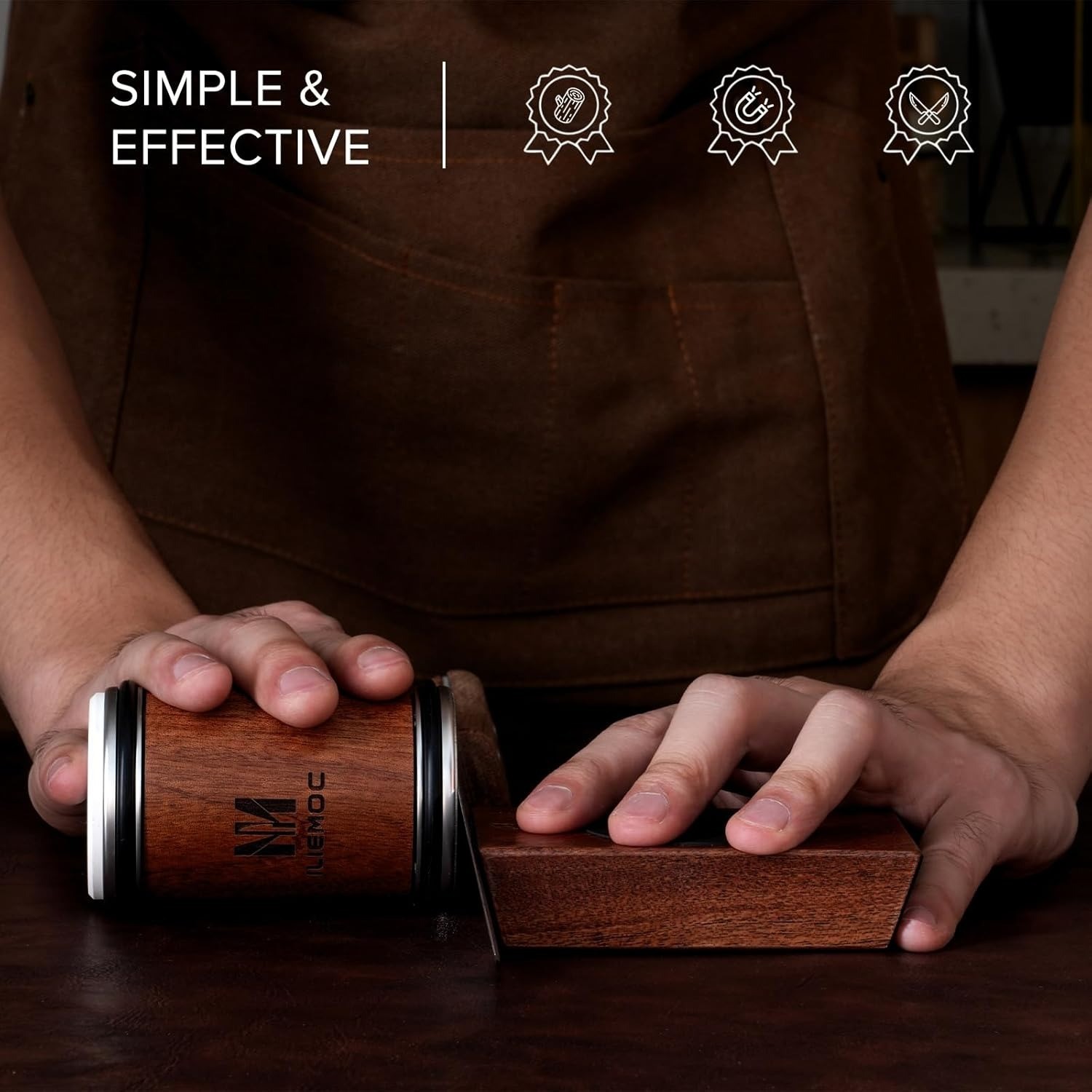 Rolling Knife Sharpener-Diamond & Ceramic Knife Sharpening Kit with 15/20 Angles gallery