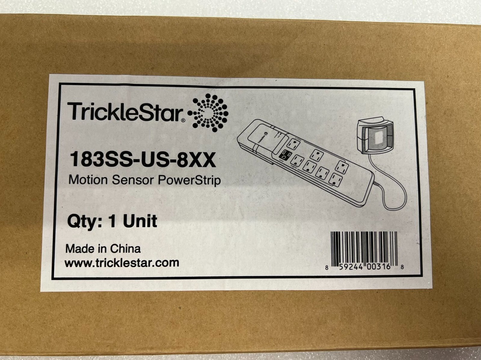 TrickleStar 183SS-US-8XX Motion Sensor PowerStrip 1800W gallery