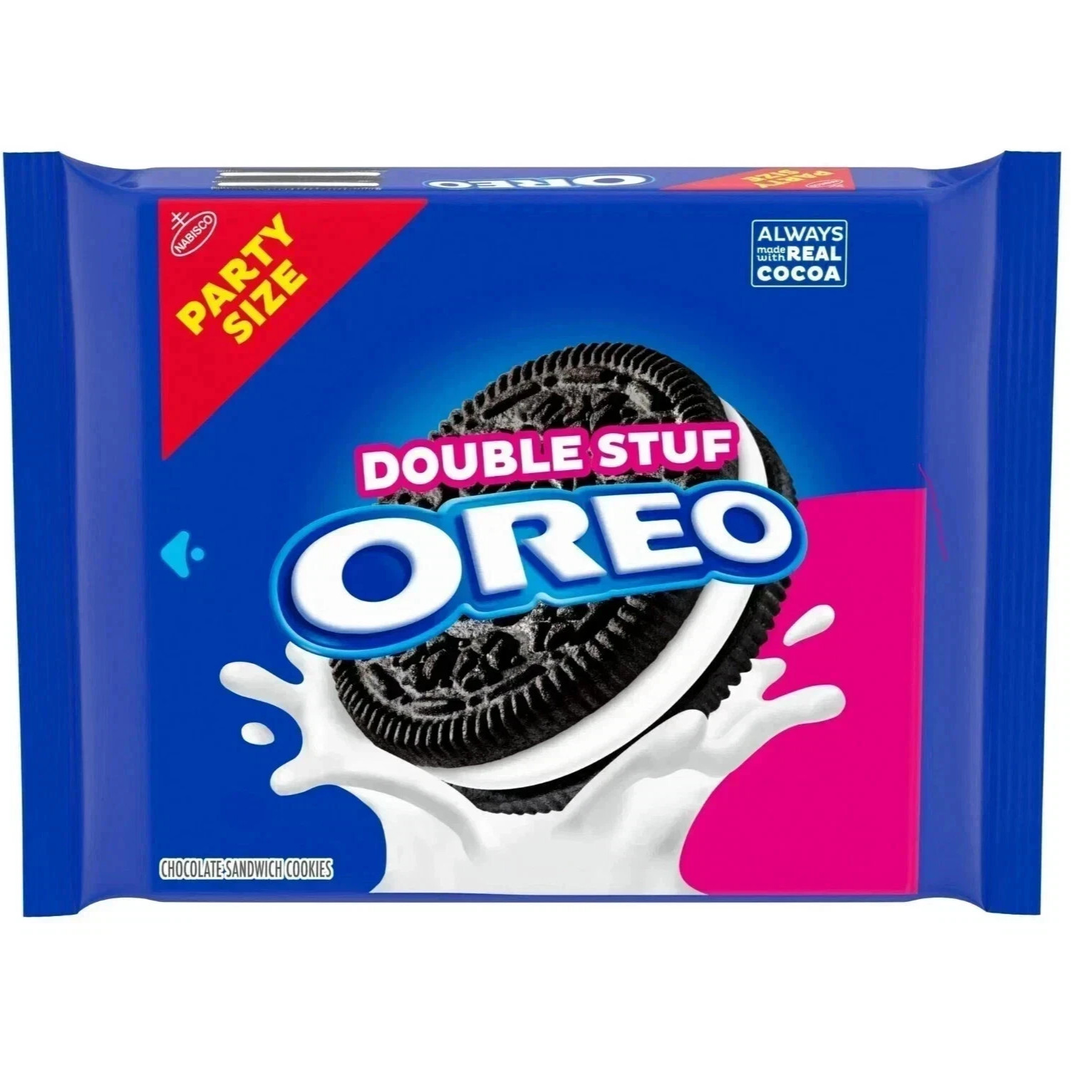 OREO Double Stuf Chocolate Sandwich Cookies, Party Size, 24.95 oz package, gallery