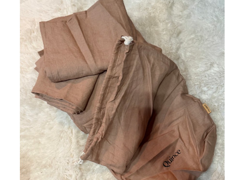 Quince Full/Queen Desert Sunset European Linen Duvet Cover Set. 2 Shams gallery