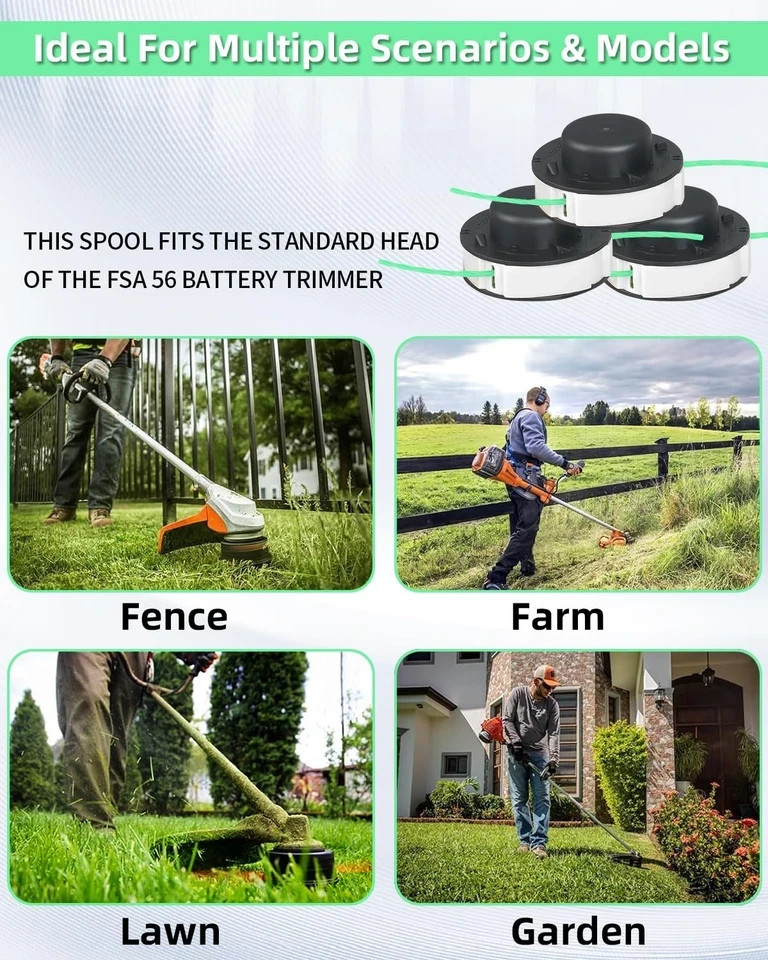 Replacement Spool for Stihl Fsa 56 3 Pack,Weed Eater String for Stihl Autocut 2- gallery