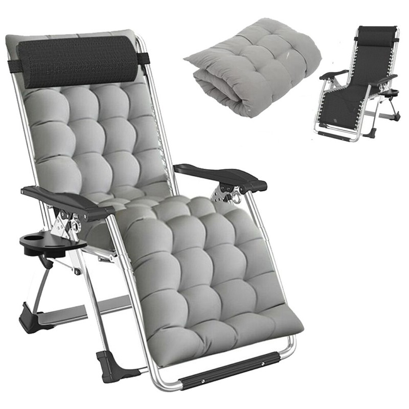 Begonia.K Zero Gravity Chair Folding Chaise w/Detachable Mattress Load 440 lbs gallery