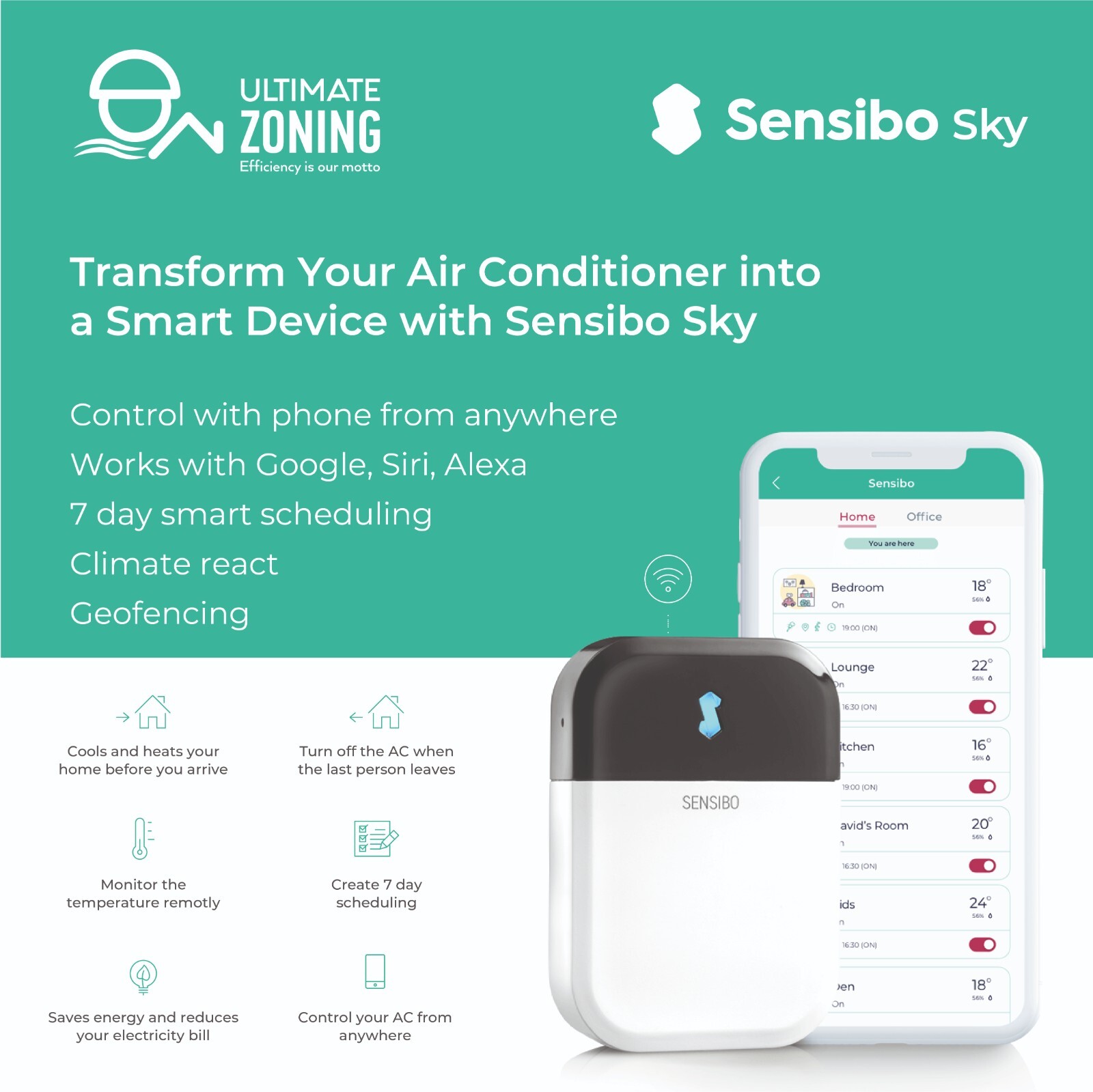 Sensibo Sky, Smart Home Air Conditioner System - Quick & Easy Installation. gallery