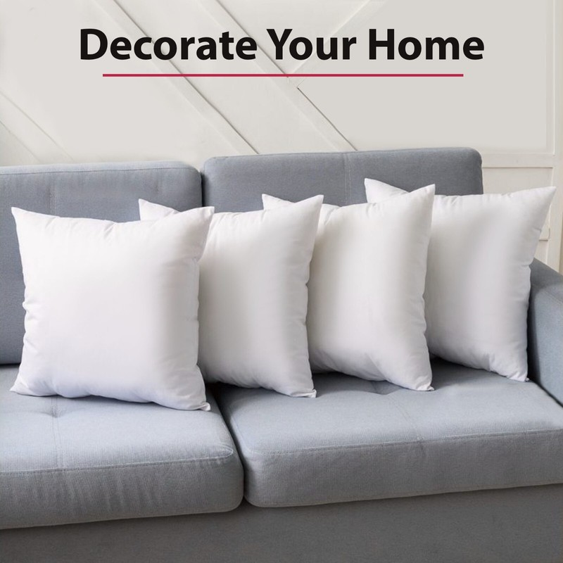 Pack of 4 Throw Pillows Insert Ultra Soft Bed & Couch Sofa Decorative Pillows gallery