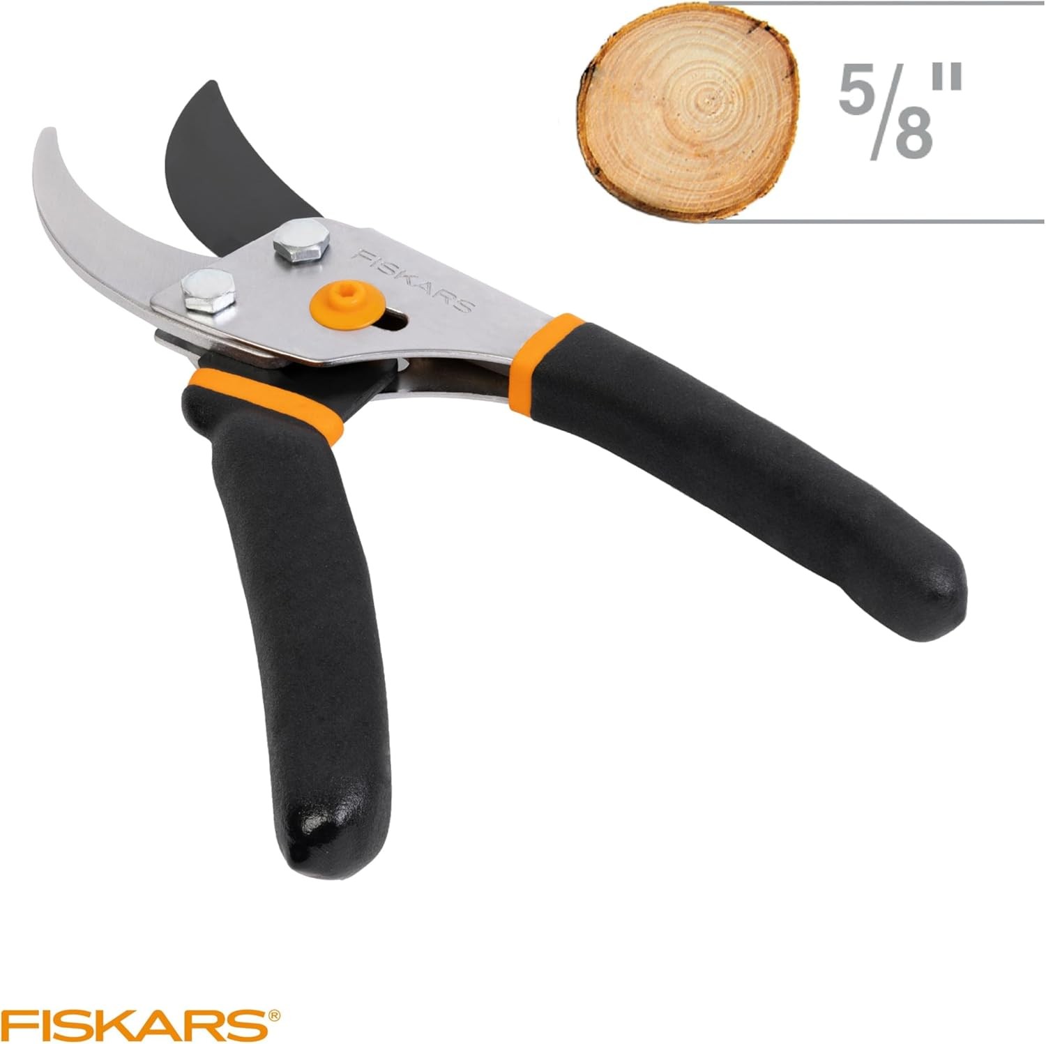 Fiskars Bypass Pruning Shears, 5/8-Inch Cut Capacity Garden Clippers, gallery