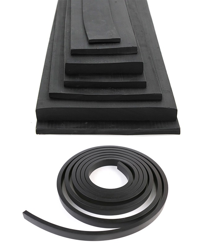 Solid Nitrile NBR Rubber Strip - Black Sealing Rubber Strip - Various Sizes gallery