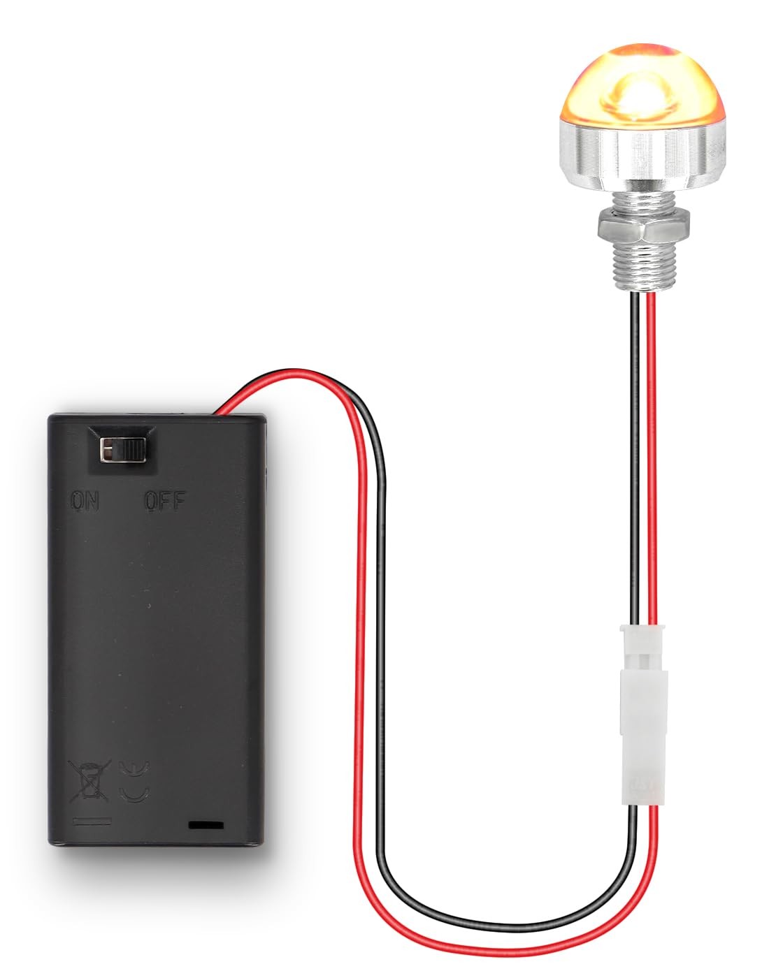 Dollhouse Lighting Kit AA Battery Holder with Mini LED Lamp and Warm White gallery