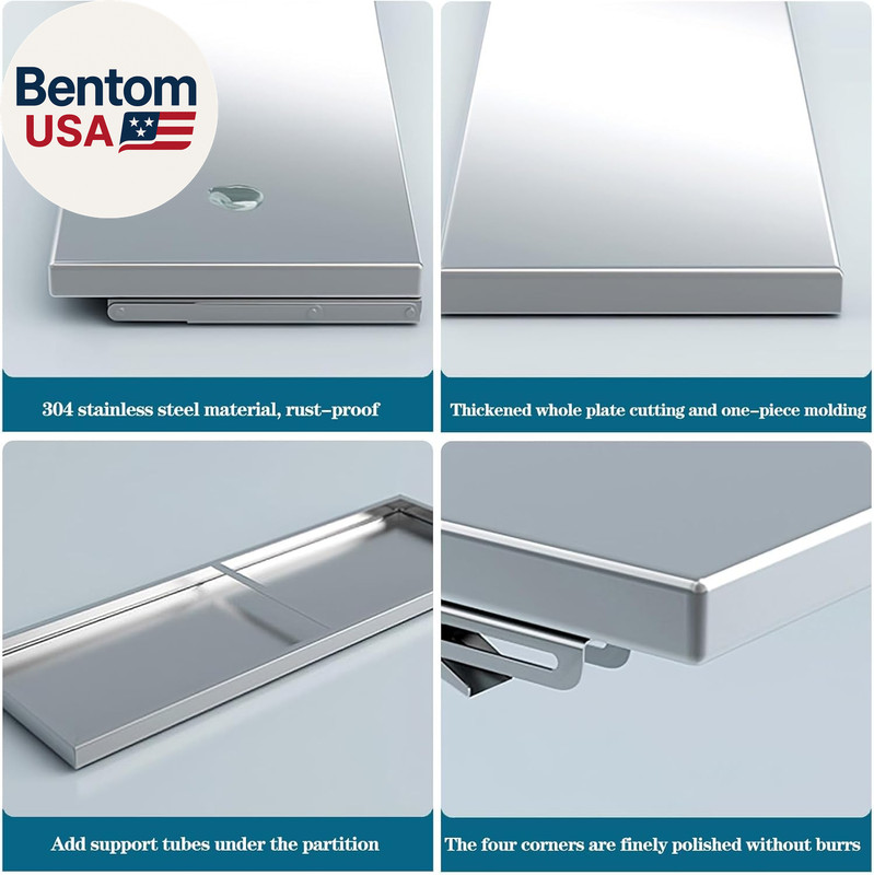 Wall Mounted Folding Table,304 Stainless Steel Wall Folding Desk,Floating Table gallery