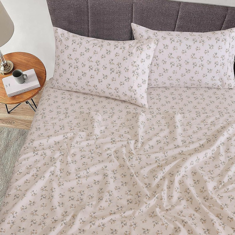 100% Cotton Percale Sheets Split King Size Crisp Cooling Bed Sheets for Hot gallery