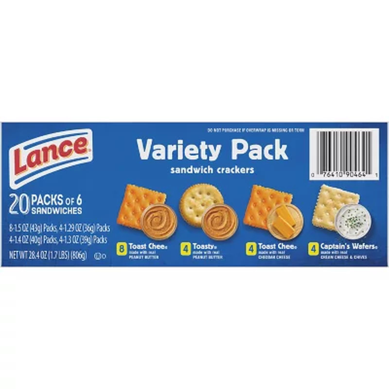 Lance Variety Pack Sandwich Crackers – 40 Pack gallery