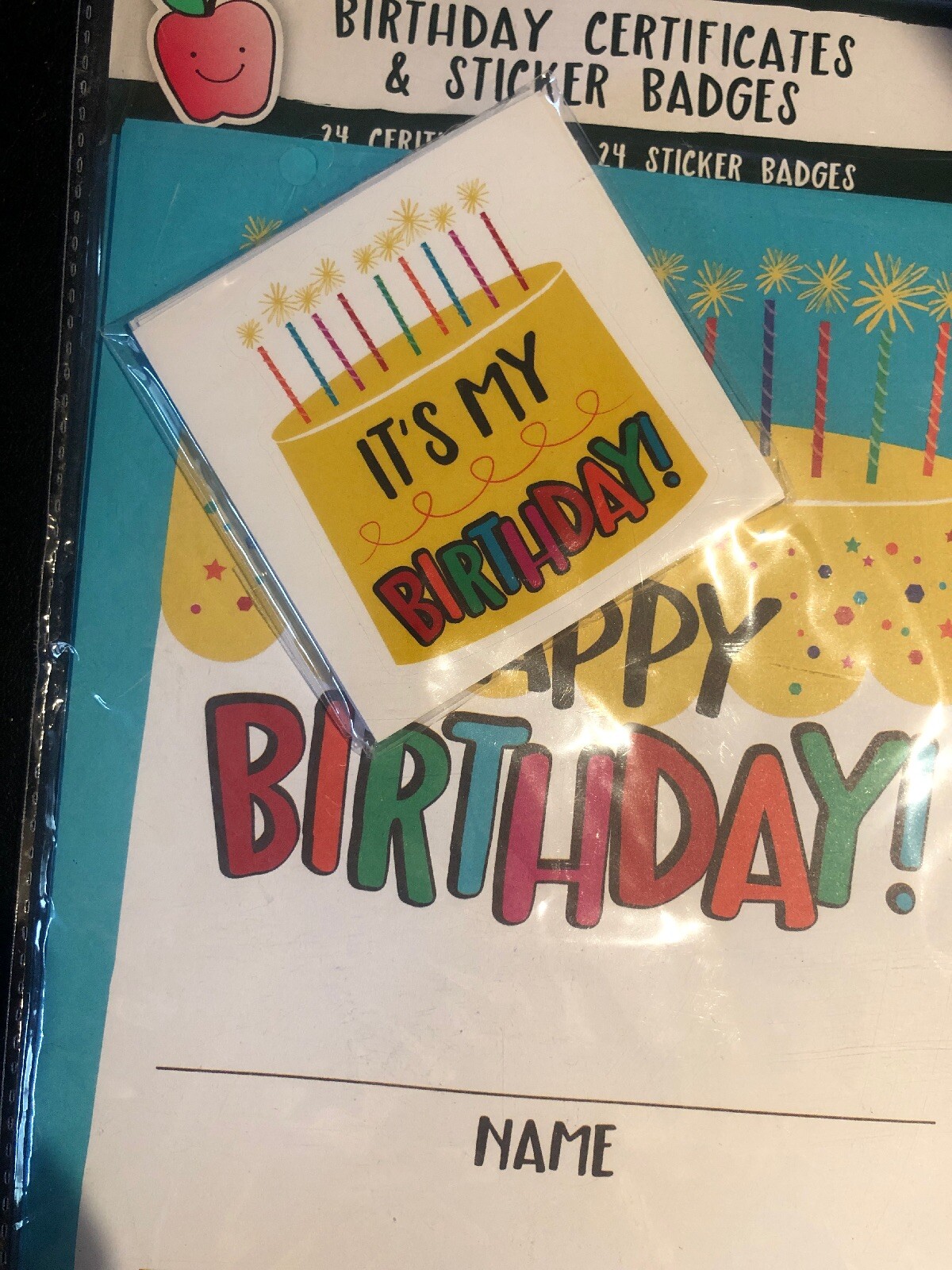 Happy Birthday Certificates & Sticker Badges 25 Count For Teachers gallery
